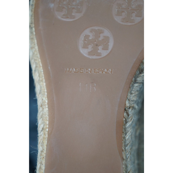 Tory Burch Filipa Espadrille Wedge Gold/Tan Size 11B - Picture 16 of 16